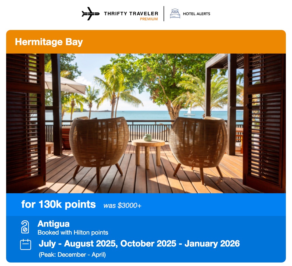 a thrifty traveler hotel deal alert for hermitage bay