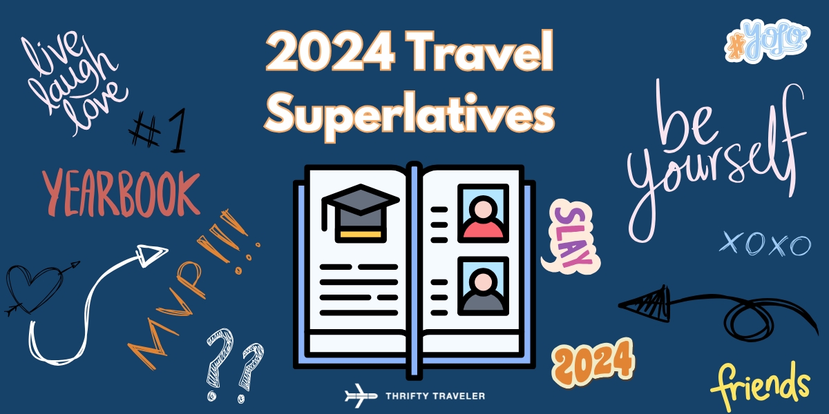 yearbook graphic on a blue background with text entries